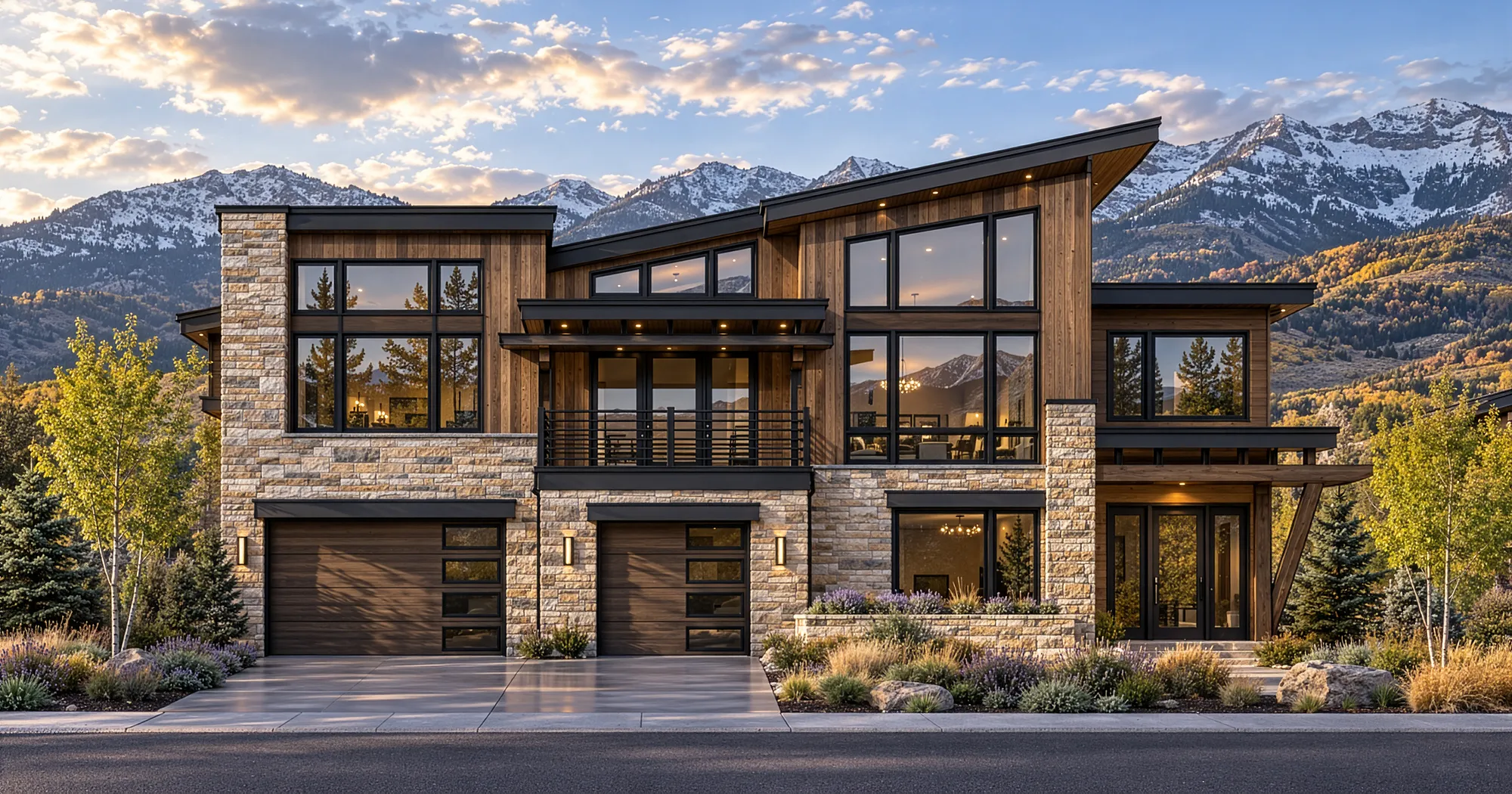 Elevation Uphill 1 Modern Rendering Day Home Builder Park City Ut, Timberidge Custom Homes 10.9.2026