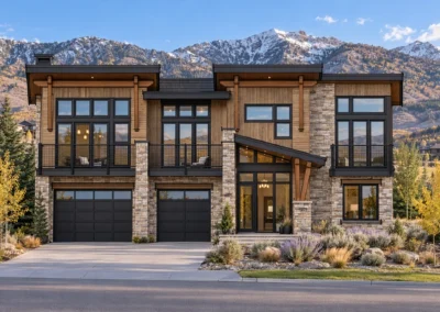 Elevation Uphill 2 Modern Rendering Day Home Builder Park City Ut, Timberidge Custom Homes 10.9.2026