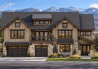Elevation Uphill 3 Mountain Rendering Day Home Builder Park City Ut, Timberidge Custom Homes 10.9.2026